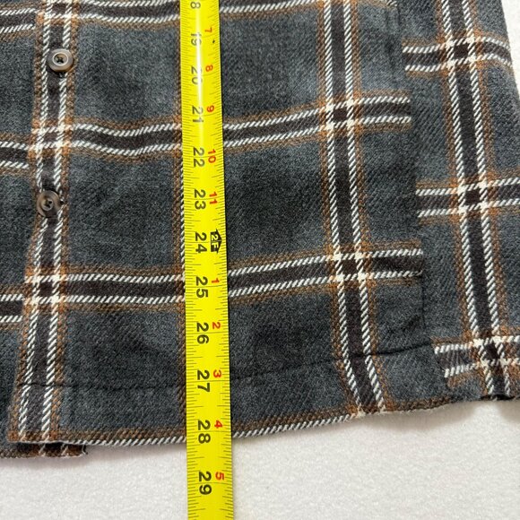 Mutual Weave Men's Long Sleeve Button Charcoal Shadow Plaid Shirt Size Small NWT - Picture 9 of 9